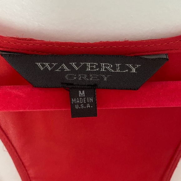 Silk Waverly Camisole in Red - Picture 2 of 4